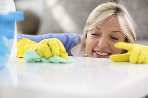Deep cleaning carpets in a Belsizepark workplace